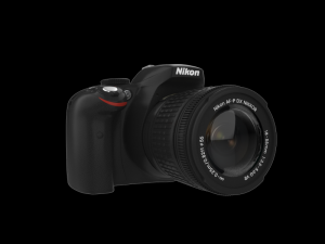 dslr 24mp camera black Model 3D
