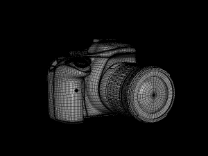 dslr 24mp camera black Model 3D