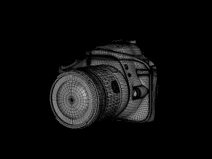 dslr 24mp camera black Model 3D