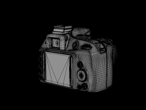 dslr 24mp camera black Model 3D