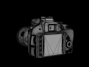 dslr 24mp camera black Model 3D