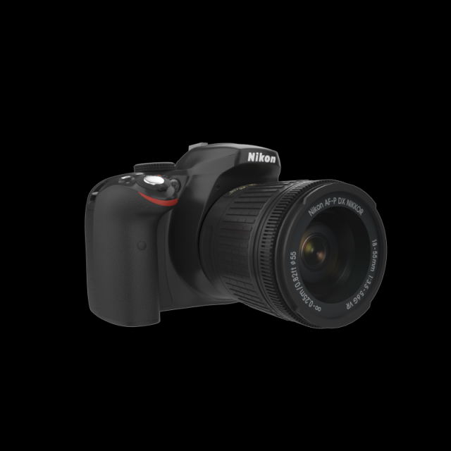 dslr d3400 dual kit 3D मॉडल .c4d .max .obj .3ds .fbx .stl .blend 