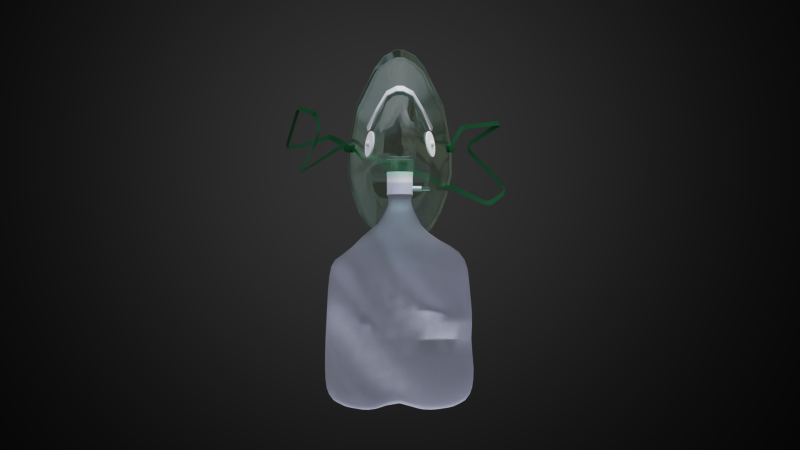 Rebreathing Mask Low Poly 3D Модель .c4d .max .obj .3ds .fbx .stl .blend