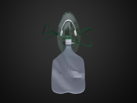 Rebreathing Mask Low Poly Modello 3D