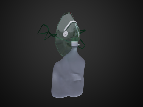 Rebreathing Mask Low Poly 3D Модель