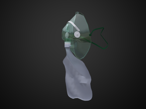 Rebreathing Mask Low Poly 3D Модель