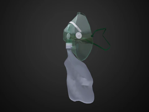 Rebreathing Mask Low Poly 3D Model