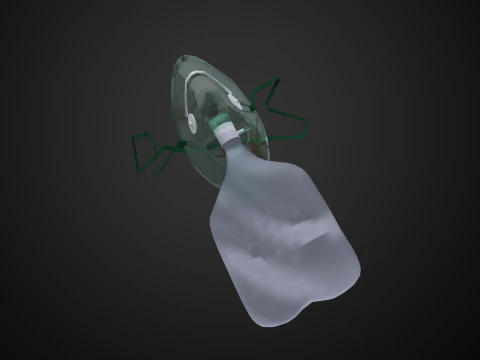 Rebreathing Mask Low Poly 3D Model