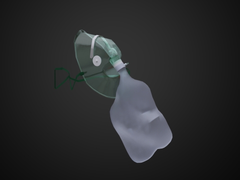 Rebreathing Mask Low Poly 3D Модель