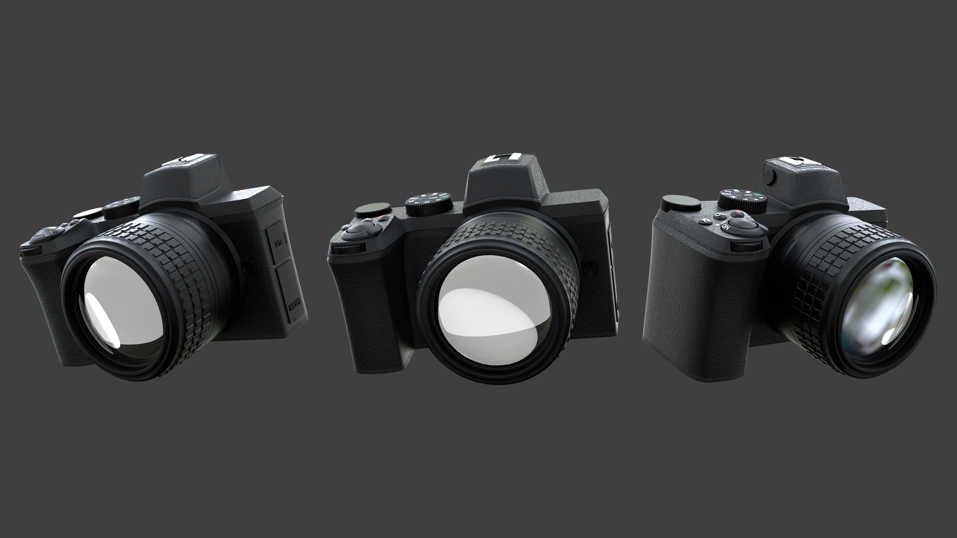 Camera DSLR EOS 1303 3D Model .c4d .max .obj .3ds .fbx .stl .blend 
