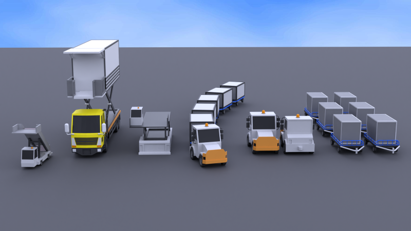 Car Plane Container Pack 070519 3D Model .c4d .max .obj .3ds .fbx .stl .blend 