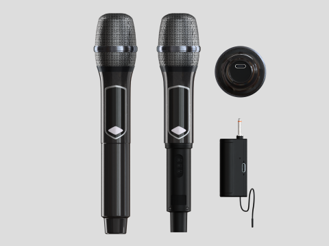 Wireless Microphone Model 3D