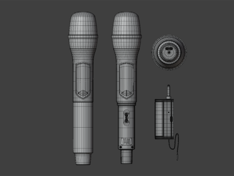 Wireless Microphone 3D 모델