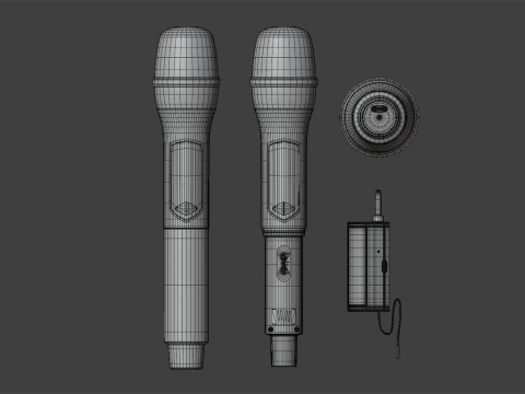 Microphone sans fil Modèle 3D