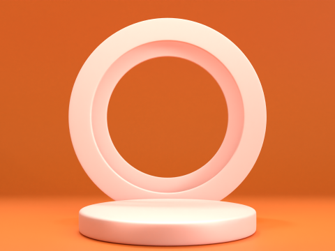 Display Podium Orange 2 3D-Modell
