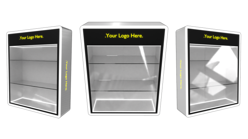 Display Mini LED Rack 5 White Glossy Modèle 3D .c4d .max .obj .3ds .fbx .stl .blend 
