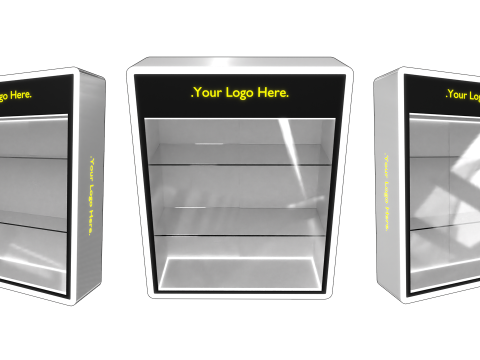 Display Mini LED Rack 5 White Glossy 3D Model