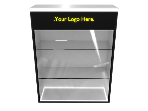 Display Mini LED Rack 5 White Glossy Modèle 3D
