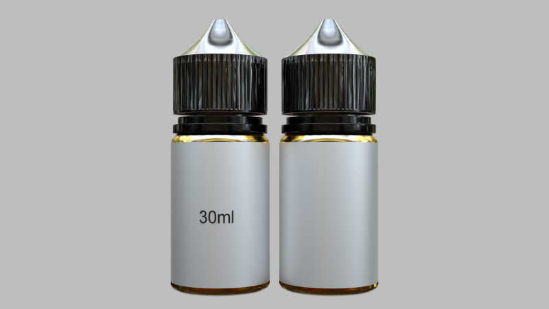 Liquid Bottle 30ml Black Model 3D .c4d .max .obj .3ds .fbx .stl .blend