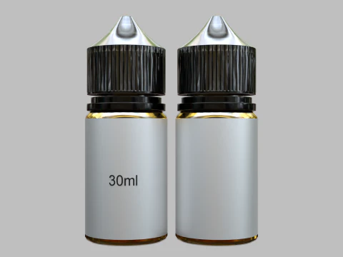 Botella L&iacute;quido 30ml Negro Modelo 3D