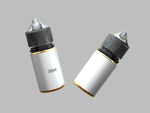 Liquid Bottle 30ml Black Model 3D