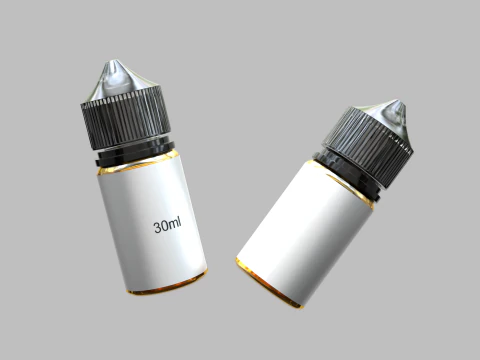 Liquid Bottle 30ml Black 3D Model
