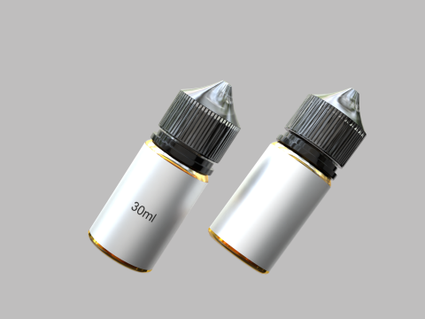 Liquid Bottle 30ml Black Model 3D