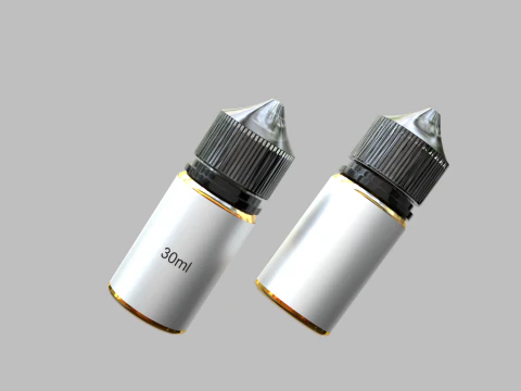 Liquid Bottle 30ml Black 3D Model
