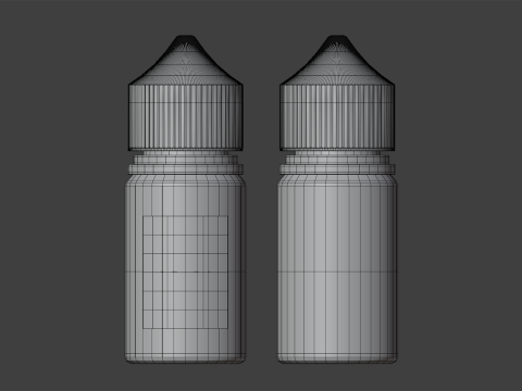 Liquid Bottle 30ml Black Model 3D