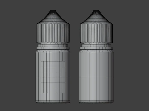 Liquid Bottle 30ml Black 3D Model