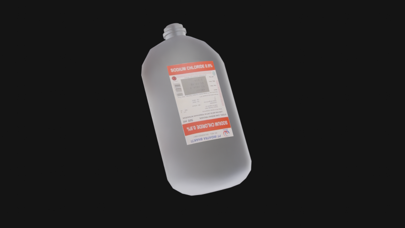 NaCl 100ml Modèle 3D .c4d .max .obj .3ds .fbx .stl .blend