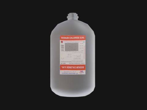 NaCl 100ml Modèle 3D