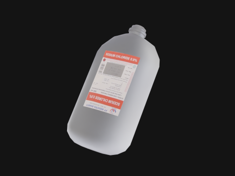NaCl 100ml Modèle 3D
