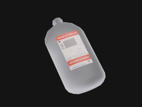 NaCl 100ml Modèle 3D