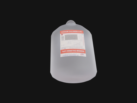 NaCl 100ml Modèle 3D