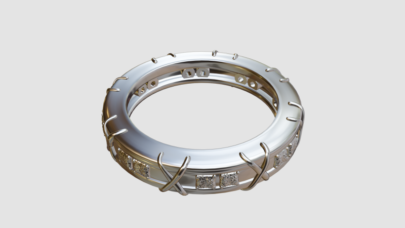 Bracelet Jewelry 6625 3D Модель .c4d .max .obj .3ds .fbx .stl .blend