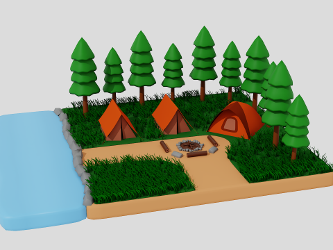 Camp 6625 3D Модель