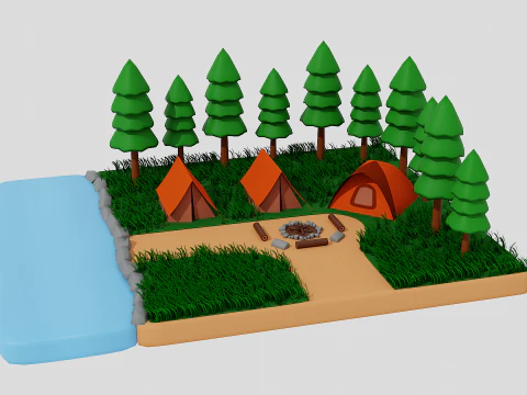 Camp 6625 3D Model