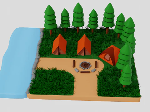 Camp 6625 3D Model