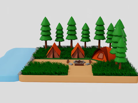 Camp 6625 3D Model