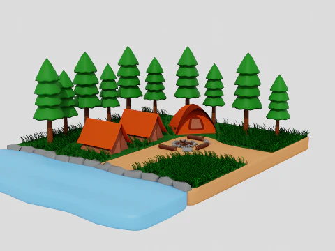Camp 6625 3D Model