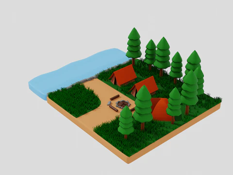 Camp 6625 3D Model