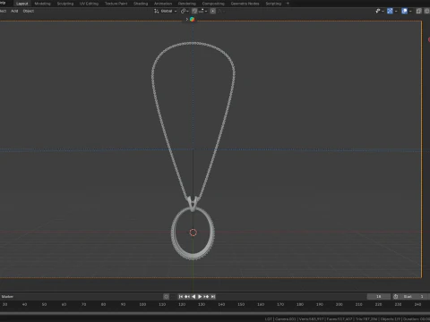 Sparkling Pendant 6625 3D Model