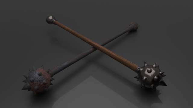 warriors mace 3D मॉडल .c4d .max .obj .3ds .fbx .stl .blend 