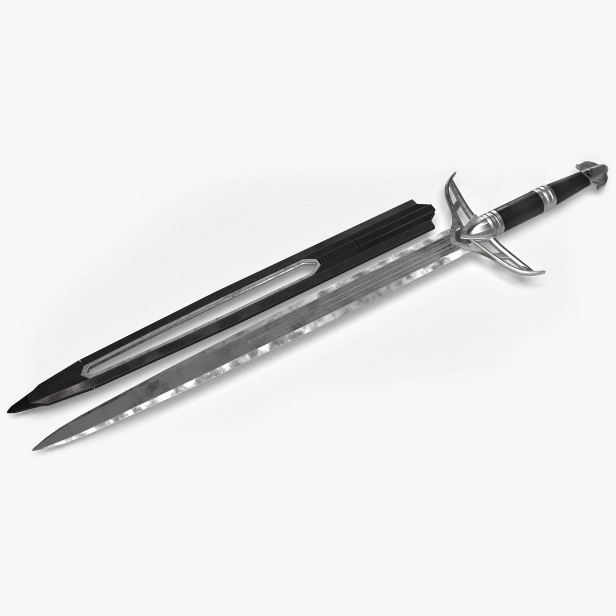 medieval sword 3D Model .c4d .max .obj .3ds .fbx .stl .blend