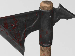 blood stained axe 3D Model