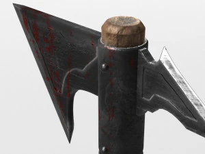 blood stained axe 3D Model