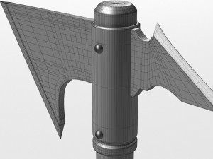 blood stained axe 3D-Modell