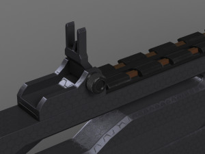 futuristic assault rifle xcar s14 3D Model