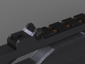 futuristic assault rifle xcar s14 3D Model